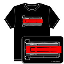 Load image into Gallery viewer, Saab T5 "SAAB 16 VALVE" Valve Cover Shirt
